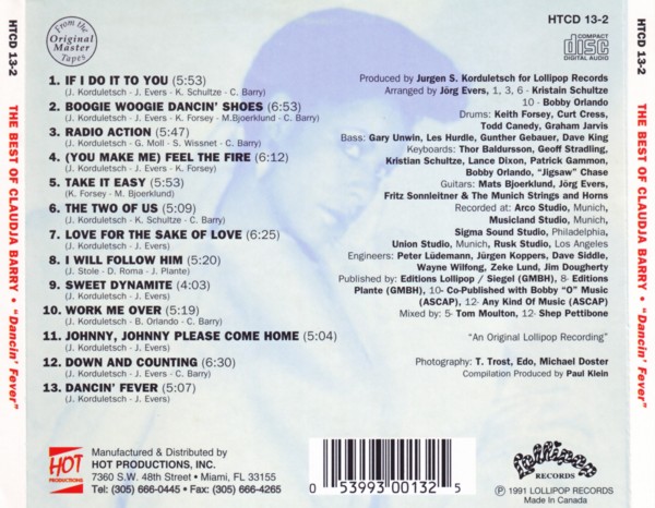 The Best Of Claudja Barry - Dancin' Fever The Best Of Claudja Barry - Dancin' Fever