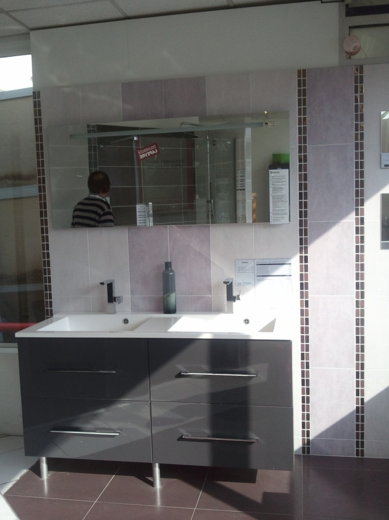 Photo salle de bain moderne grise: salle de bain gris et blanc ...